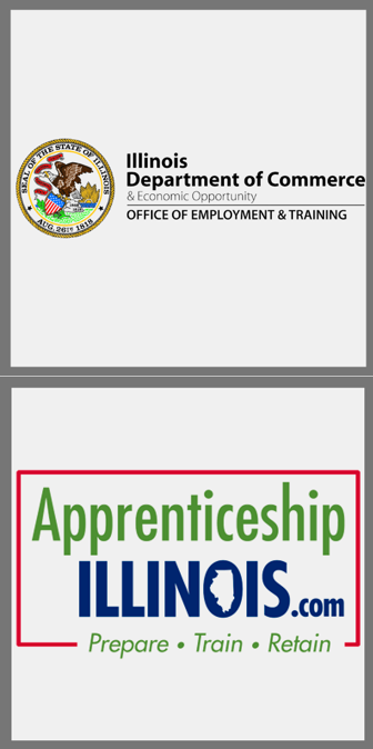 DCEO Apprenticeship Illinois Logos